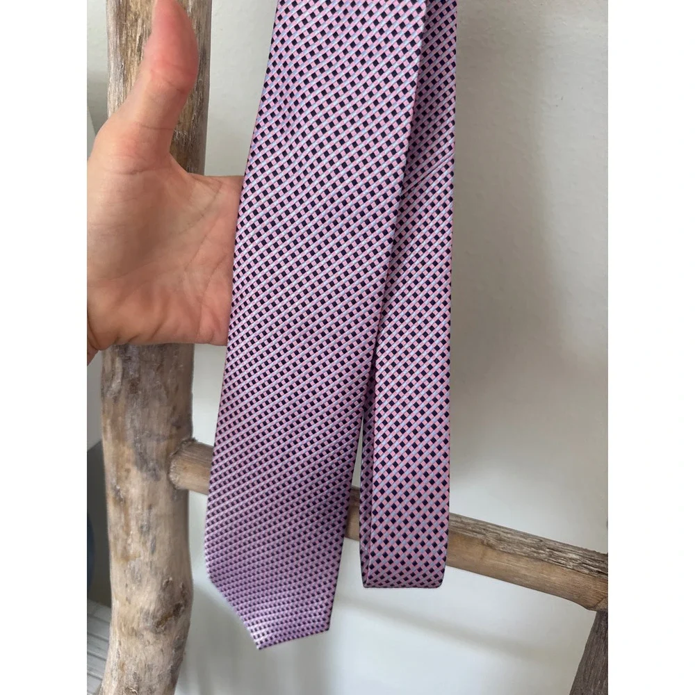 Brooks Brothers 346 Mens‎ Tie Pink Blue Checkered Silk Classic